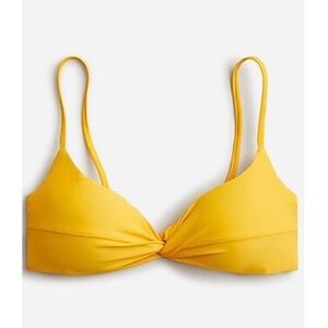 J. Crew Bright Yellow Twist-Front Swim Bikini Set